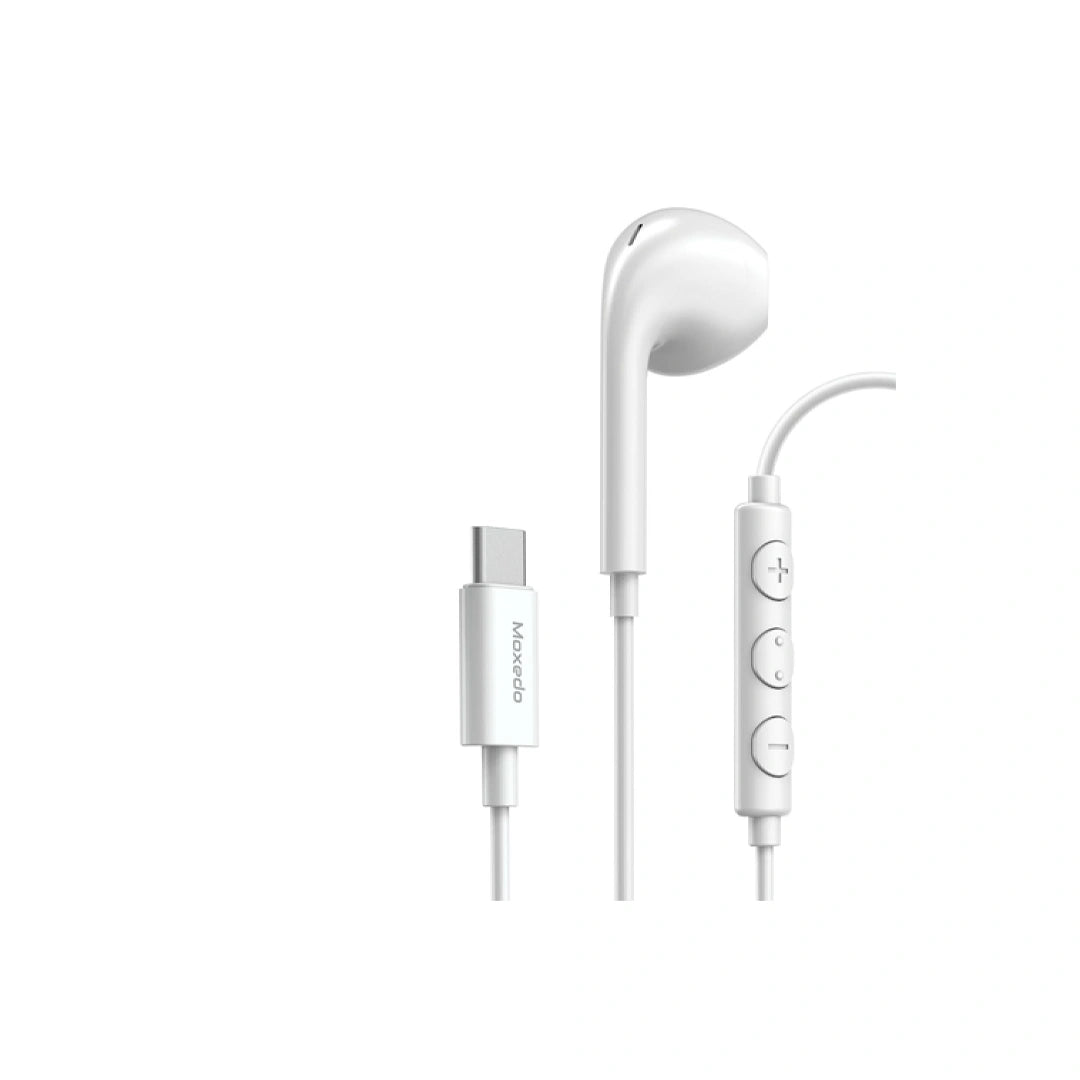 Moxedo Wired Stereo Type-C Single Earphone White Moxedo Wired Stereo Type-C Single Earphone White
